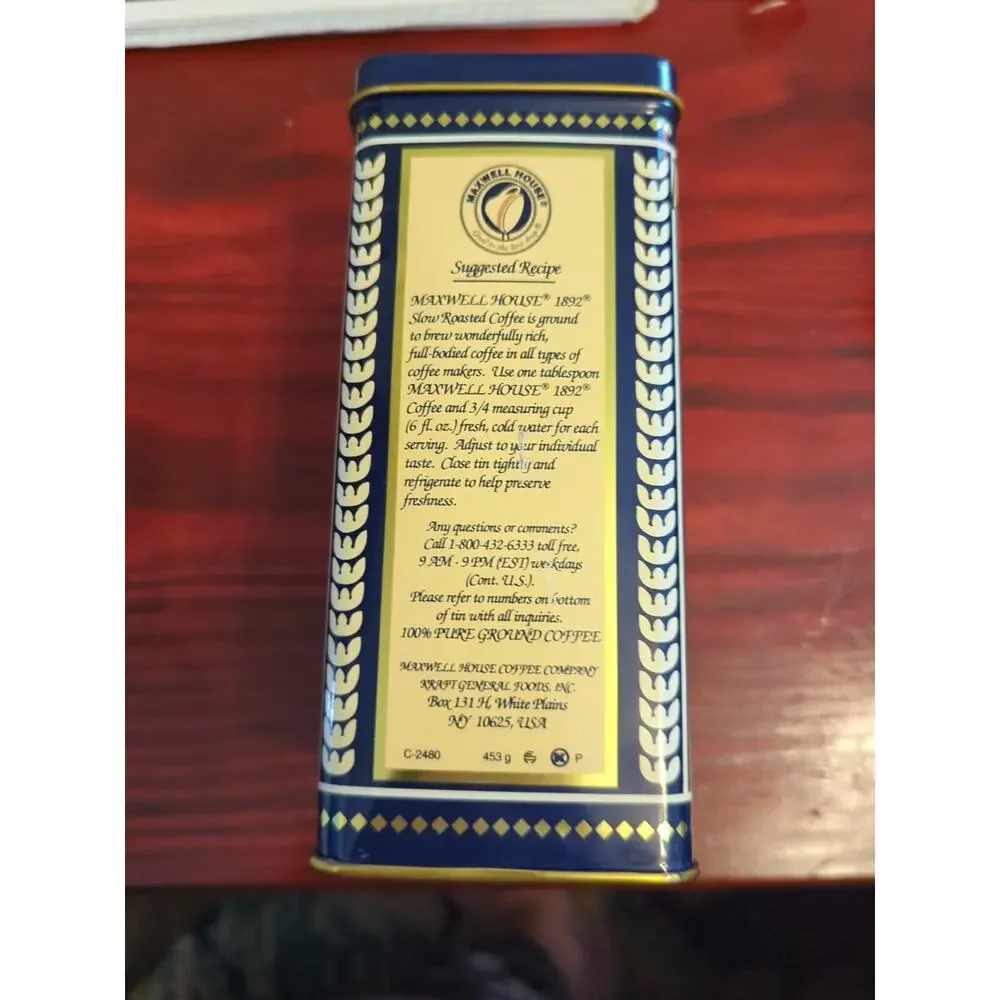 Vintage Maxwell House 1892 - 1992 100 Year Anniversary Coffee Tin (empty)